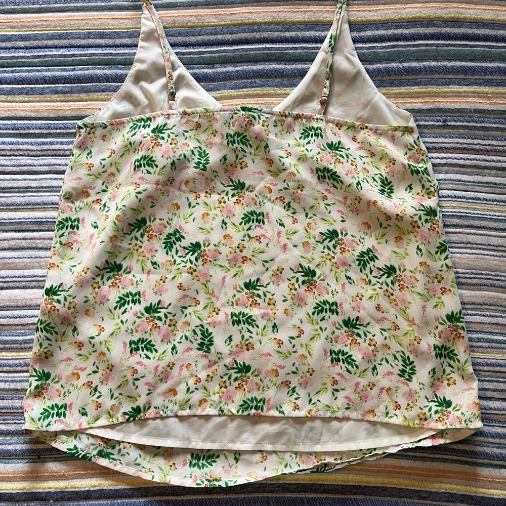 Banana Republic Pink and Green Fitted Camisole Top - Picture 3 of 7